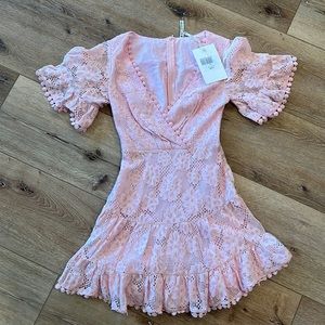 Pink Lace Mini Dress *NWT*